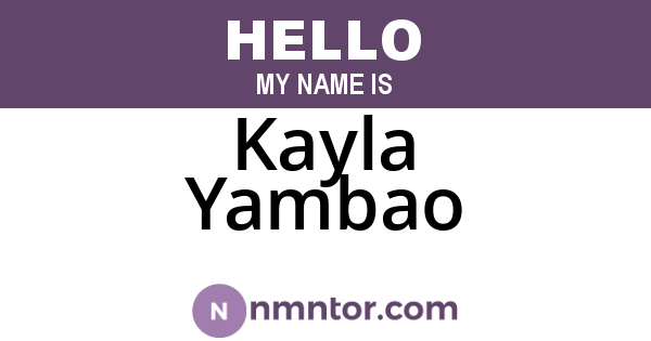 Kayla Yambao