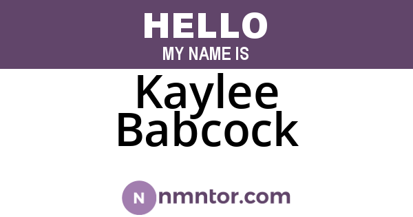 Kaylee Babcock