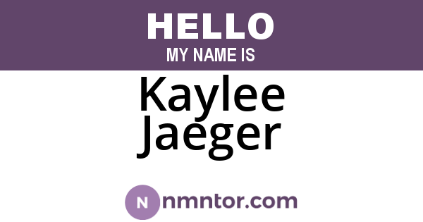 Kaylee Jaeger