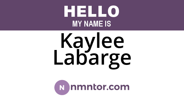 Kaylee Labarge