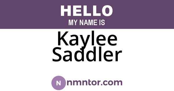 Kaylee Saddler