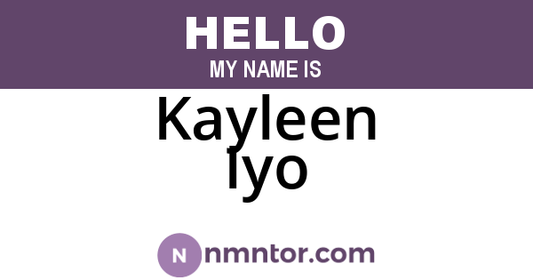 Kayleen Iyo