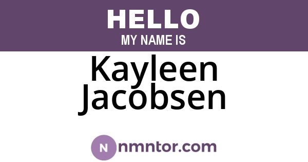 Kayleen Jacobsen