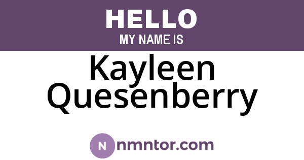 Kayleen Quesenberry