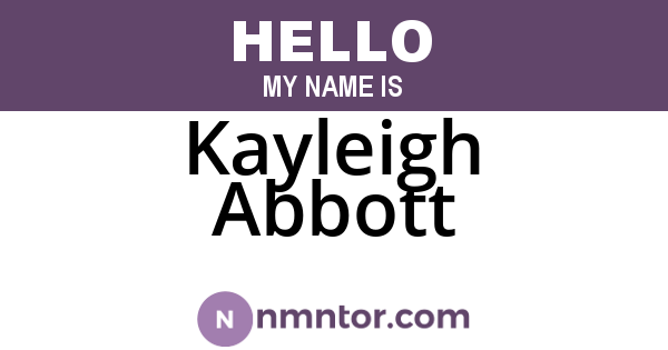 Kayleigh Abbott