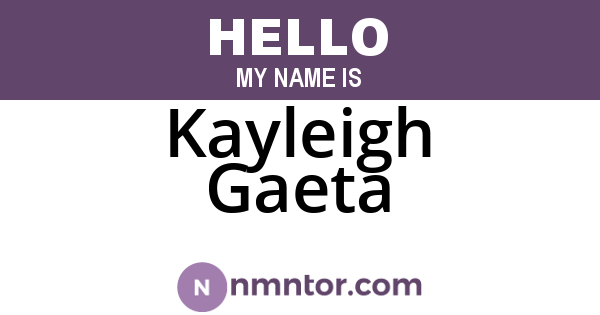 Kayleigh Gaeta
