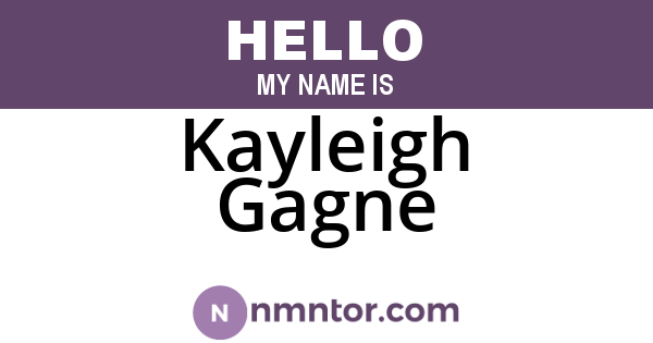 Kayleigh Gagne
