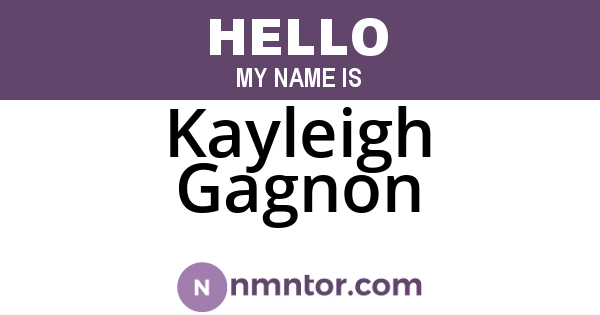 Kayleigh Gagnon