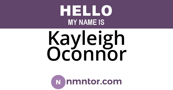 Kayleigh Oconnor