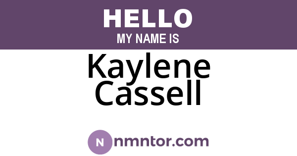 Kaylene Cassell