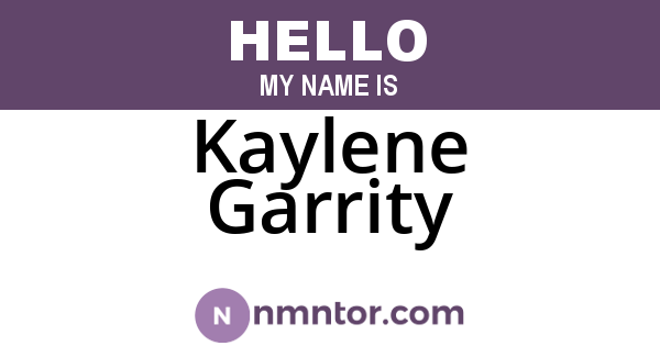 Kaylene Garrity