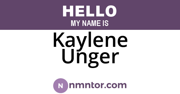 Kaylene Unger
