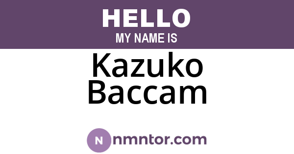 Kazuko Baccam