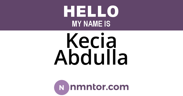 Kecia Abdulla