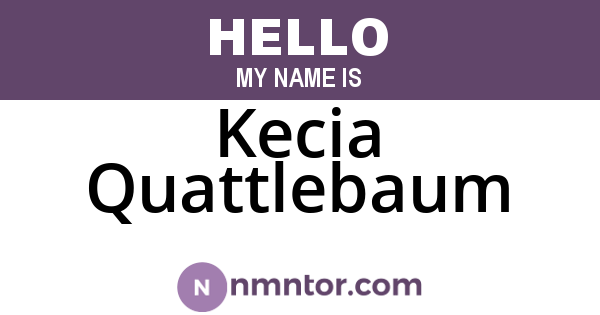 Kecia Quattlebaum
