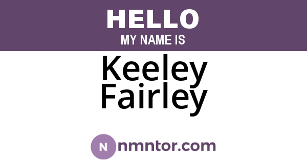 Keeley Fairley