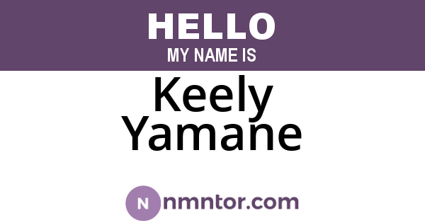 Keely Yamane