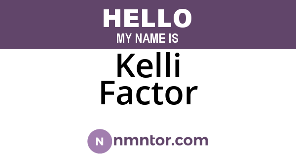 Kelli Factor