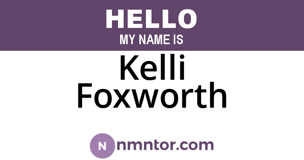 Kelli Foxworth