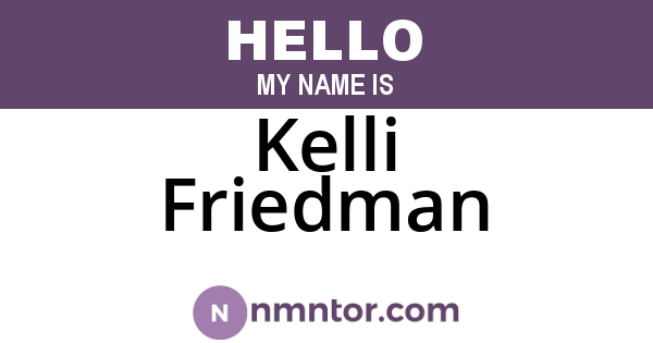Kelli Friedman