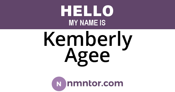 Kemberly Agee