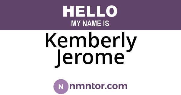 Kemberly Jerome