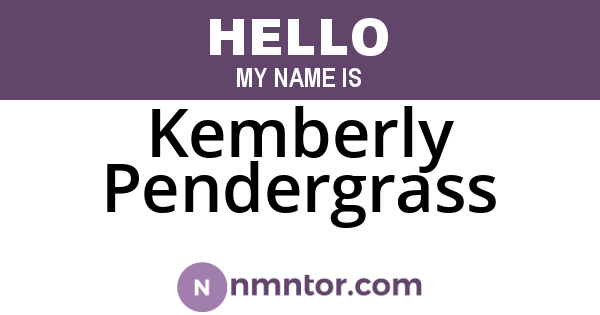 Kemberly Pendergrass