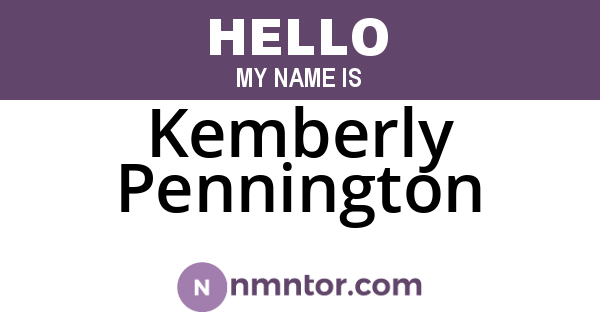Kemberly Pennington