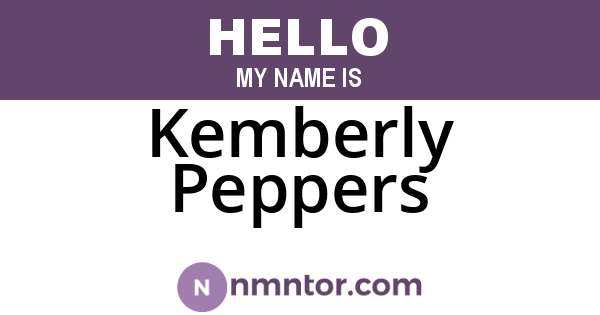 Kemberly Peppers