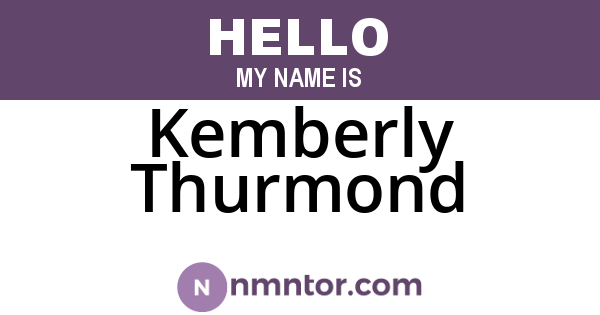 Kemberly Thurmond