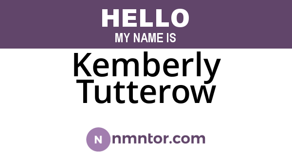 Kemberly Tutterow