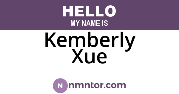 Kemberly Xue