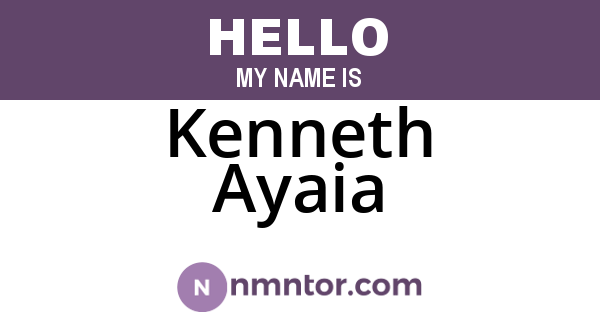 Kenneth Ayaia