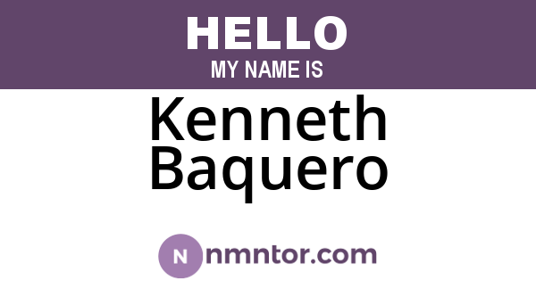 Kenneth Baquero