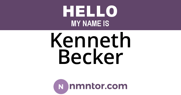 Kenneth Becker