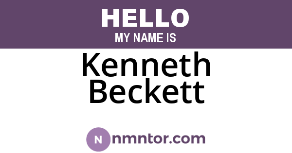 Kenneth Beckett