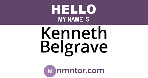 Kenneth Belgrave