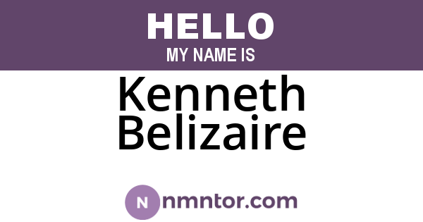 Kenneth Belizaire