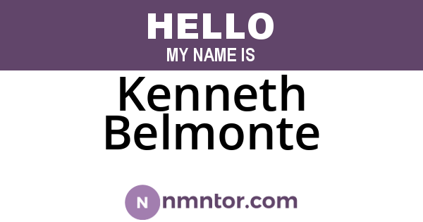 Kenneth Belmonte