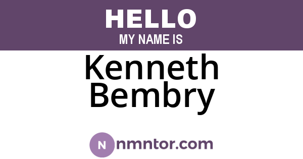 Kenneth Bembry