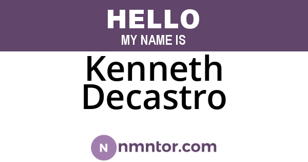 Kenneth Decastro