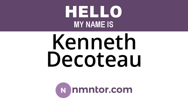 Kenneth Decoteau