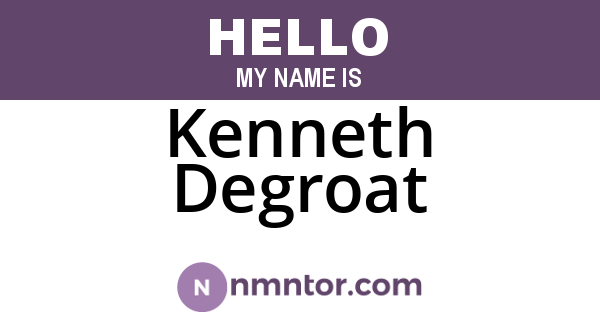 Kenneth Degroat