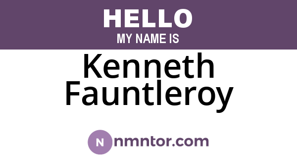 Kenneth Fauntleroy