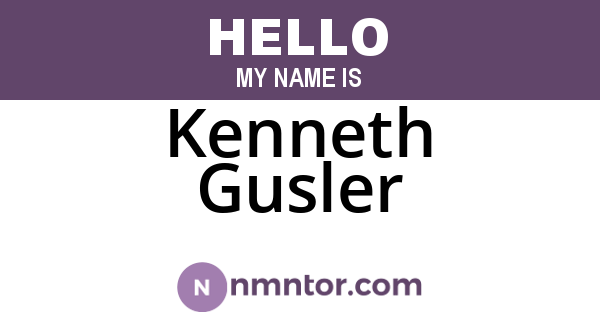Kenneth Gusler