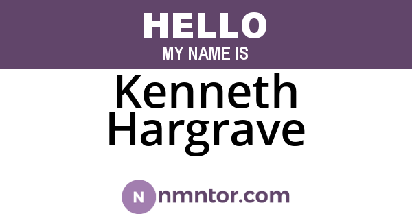 Kenneth Hargrave