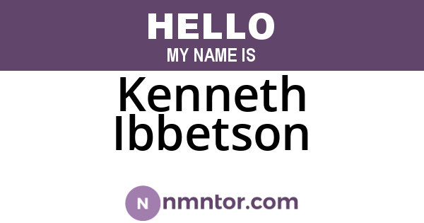 Kenneth Ibbetson