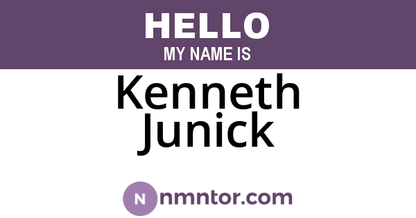 Kenneth Junick