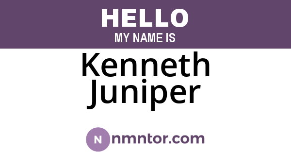 Kenneth Juniper