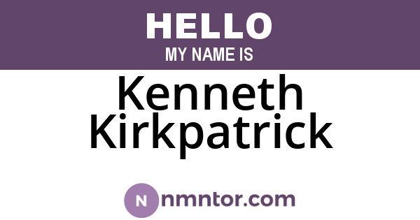 Kenneth Kirkpatrick